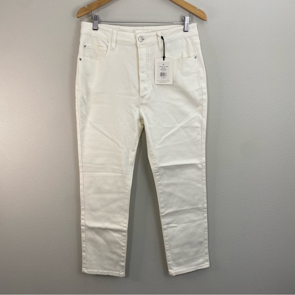 Rachel Parcell NWT Straight Leg‎ Jean Stretch Denim 100 White Women’s 30
